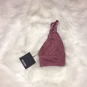 Dusty pink velvet Zara bralette